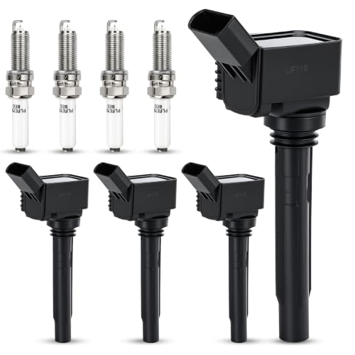 UF716 Ignition Coil Pack & 95125 Iridium Spark Plugs for Audi A3 A4 VW