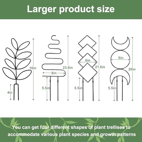 Image of 23in Plant Trellis for Climbing Plants Indoor, 4 Shapes
