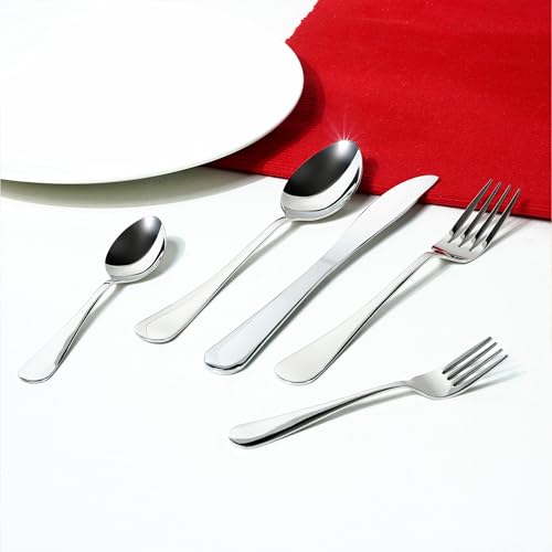 Image of Meyer 6pcs High-Gloss Stainless Steel Tea Fork Set - Durable, Corrosion-Resistant, Non-Toxic, Heat and Stain Resistant I Length 14cm, Thickness 2mm