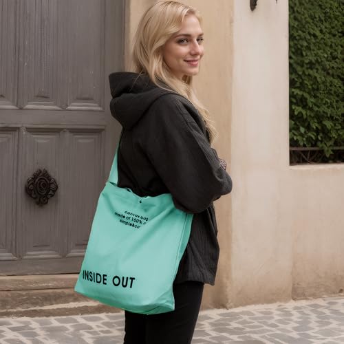 Image of Large Canvas Tote Bag for Women inside out Bag Crossbody Shoulder Bag with Adjustable Strap for Work Travel Shopping