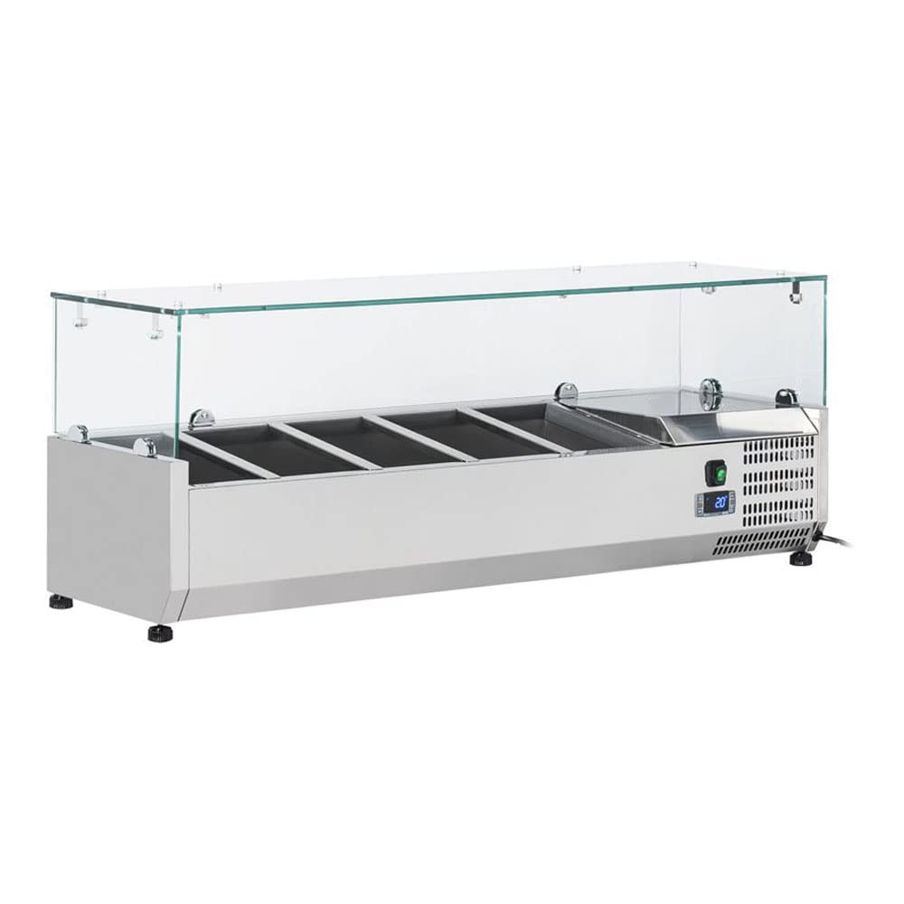 Stalwart DA-PT12 Refrigerated Servery Prep Top 1200mm 5xGN1/4 Depth 330mm