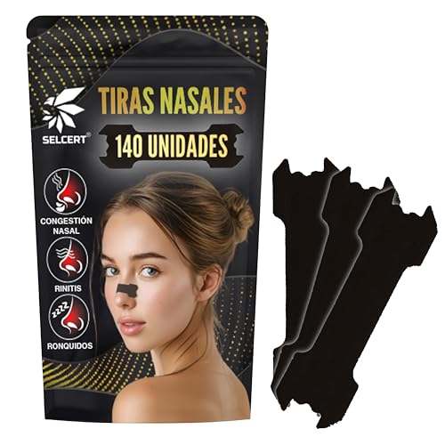 Tiras Nasales Antironquidos Super Pack de 140 Piezas Para Dormir Mejor y Facilitar la Respiración en el Sueño Tiras Nasales Deportivas Alivia la Congestión Mejor Respiración Nasal Strips Tiritas Nariz