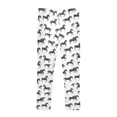 Girls Leggings Horse Silhouette Toddler Girls Clothes Leggings for Girls Toddler Girls Leggings 3-4T2