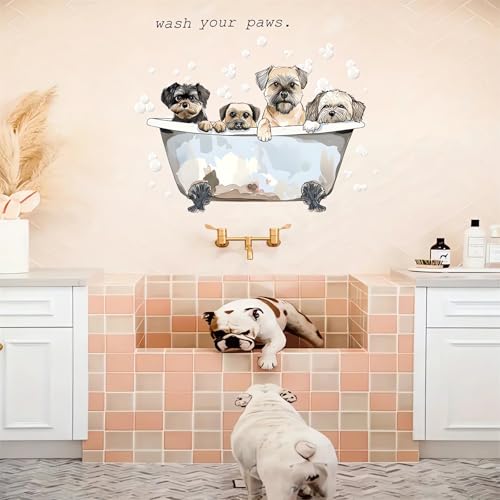Vinilo Decorativo Perrito para Baño y Dormitorio miniatura 5