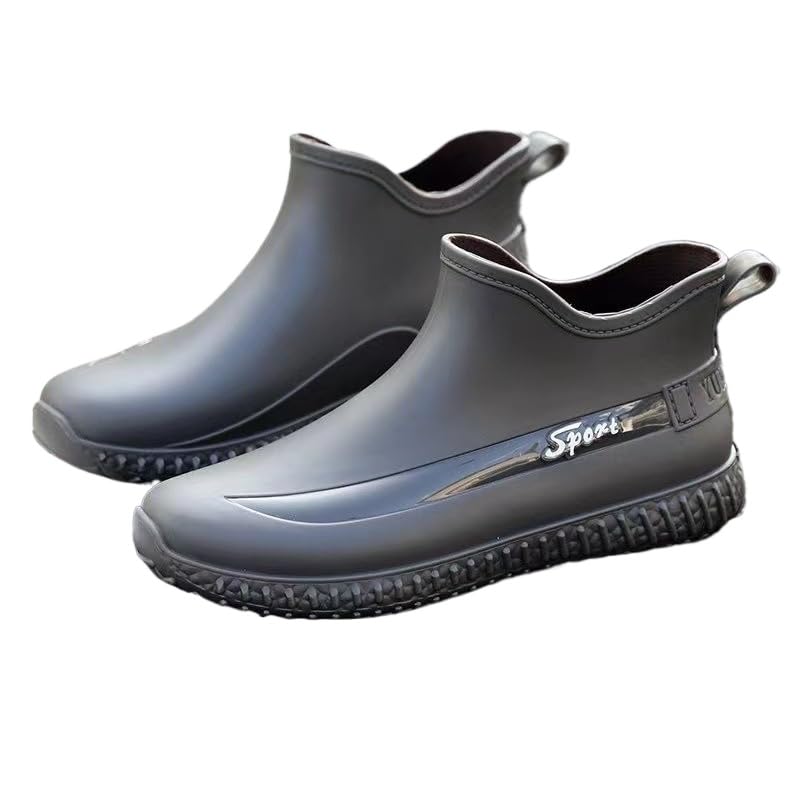Men'S All-Season Rubber Rain Boots - Slip-On, Non-Slip, Waterproof,Rain Shoes for Men