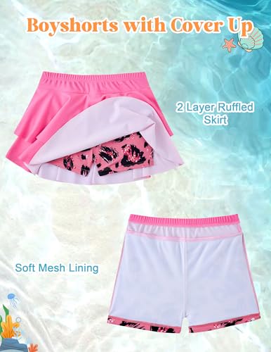 Image of ALISISTER Girls Tankini Swimsuit Two Piece Bathing Suits Summer Beach Swimwear with Shorts for 7-12 Years