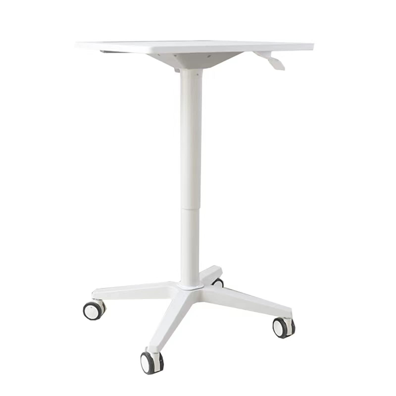 ASerZenith Standing Lift Laptop Desk, Movable Lecture Workbench Study Reading Desk Desk For Conference Room Office,White