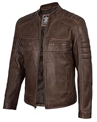 Austin Coffee Leather Jacket Men