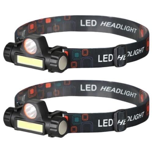 Linterna frontal recargable ibasenice para iluminar caminos oscuros en senderismo y acampada