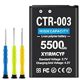 XYIRMCYF 5500mAh CTR003 Battery, (New Upgrade) High Capacity Battery Compatible with CTR-003 Nintendo 3DS 2DS-with Tool kit