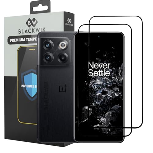 Image of Blackwik Tempered Glass Screen Protector for OnePlus 10R / OnePlus 10T 5G with Edge-To-Edge Protector Coverage | Easy Installation Kit (Black) (Pack Of 2)
