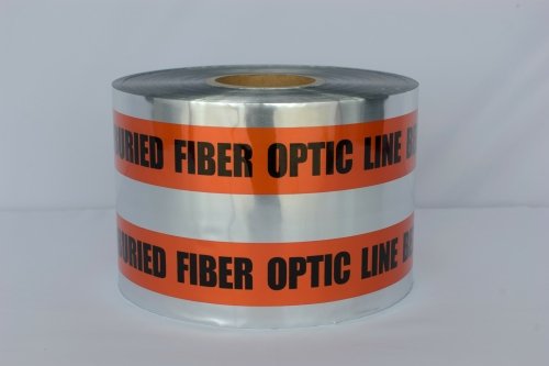 Detectable Underground Tape (6" x 1000' (4 roll/case), Fiber Optic Line Below - Orange)