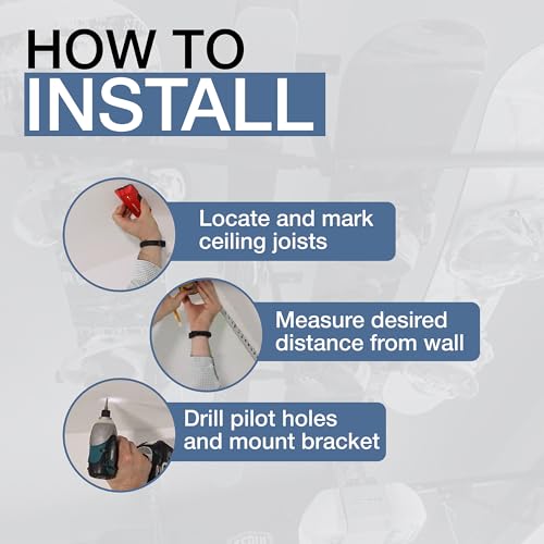 image for StoreYourBoard Adjustable Ski and Snowboard Ceiling Rack, Overhead Sto