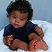GYCV Lifelike Black Reborn Baby Dolls Boy 20 Inch Realistic Newborn Doll Brown Skin African American Baby Doll Curly Hair Toddler Baby Dolls That Look Real Reborn Babies Toys Gift for Kids