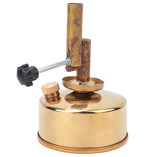 Copper Alcohol Lamp, sturdy for Long Time, 1000? Flame Temperature, Suitable for Laboratory Experiment, Heating, Bending or Welding (Alcohol blowtorch)