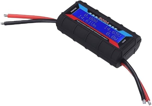 1PACK 200A High Precision RC Watt Meter Power Analyzer Voltage Amp Meter | Digital LCD Display With Photovoltaic Connector For Solar, Wind Power, Battery Current Measurement 100V