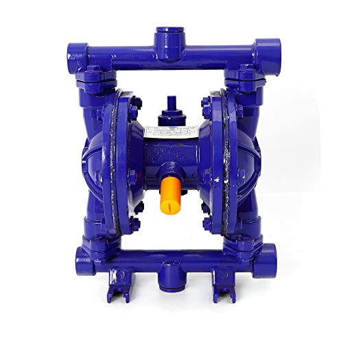 12GPM Air-Operated Double Diaphragm Pump, 1/2 in Inlet & Outlet, Cast Iron Body, for Chemical Indutrial Liquid Low Viscosity Petroleum Fluids