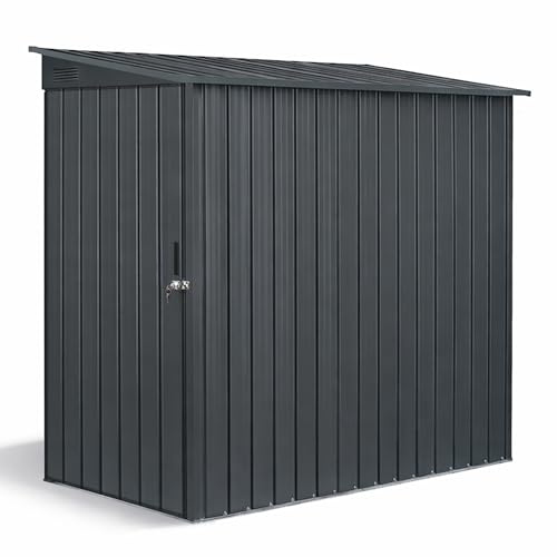 Fahrradgarage Metall verzinkt und pulverbeschichtet | Fahrradbox Bikebox mit Tür und Vorhängeschloss (1 7 m XL)