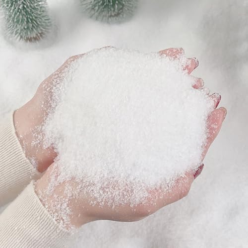 Nieve artificial de Navidad copos de secado instantáneo para árbol y manualidades 4