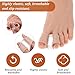 6pcs Silicone Toe Separators for Overlapping Toes 2 Sizes Bunion Corrector for Women Big Toe Spacer Corrector with 2 Loops Hammer Toes Straightener for Feet Women Men