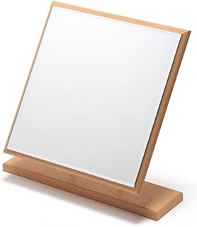 Horiuchi Mirror Industry Wood Stand Mirror Fits in Living Rooms, Large Size, Wood Grain Style, Makeup Mirror, Birthday Gift