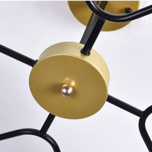 Lustre Suspendu Moderne Doré Sphérique 4 Têtes pour Plafond - 7