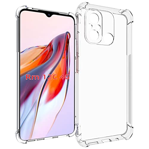 Image of for Redmi 12C Case,Redmi 12C Phone Case Clear Transparent Reinforced Corners TPU Shock-Absorption Flexible Cell Phone Cover for Redmi 12C - Transparent