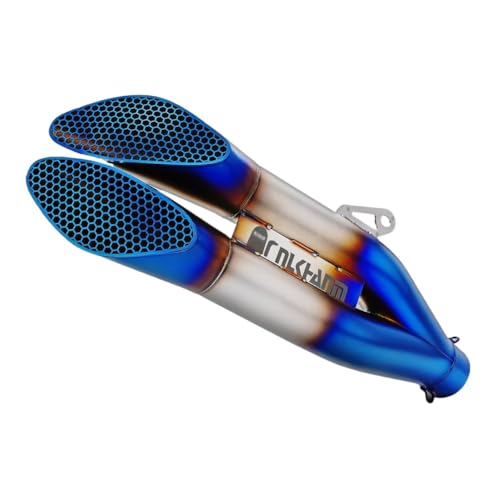 Double sortie d'échappement Gemini 60mm silencieux moto universel en acier inoxydable