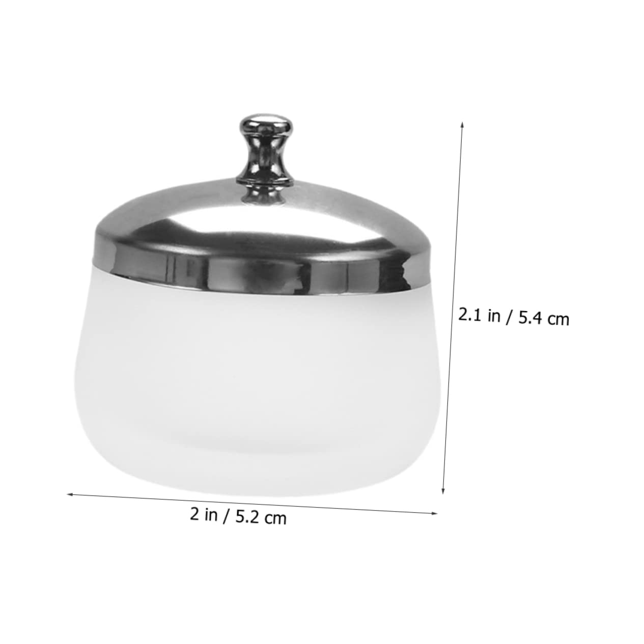Frosted Glass Nail Art Cup with Lid 1 Piece Professional Manicure Dish for Nail Liquid and Powder Mixing for Salon and Home Use