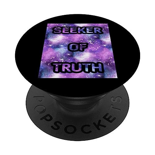 Seeker Of Truth ~ Celestial Nebula Art PopSockets Swappable PopGrip, Black