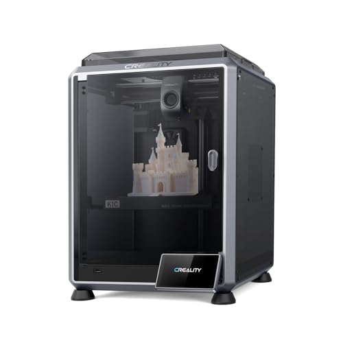 Creality K1C 3D Printer, High-Speed 600mm/s Printing, Clog-Free Direct Drive Extruder, 300°C Carbon Fiber Compatible, Smart Auto-Leveling, AI-Powered Remote Monitoring, Rapid Prototyping Machine