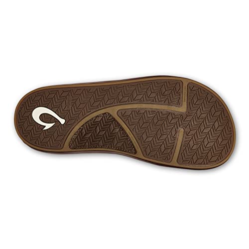 OLUKAI 'Ilikai Men's Leather Sandals, Full-Grain Leather Flip-Flop Slides, Anatomical Footbed & Cushioning, Comfort Fit & Wet Grip Rubber3