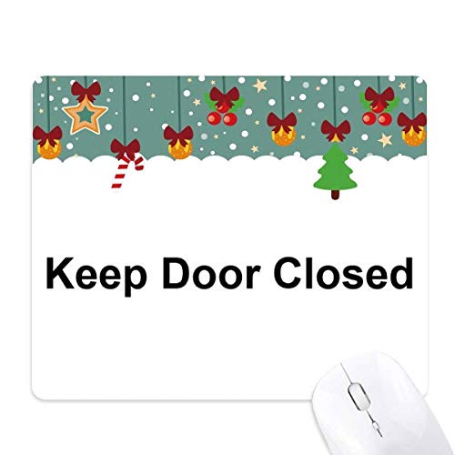Tapis de souris Keep Door Closed antidérapant pour le télétravail