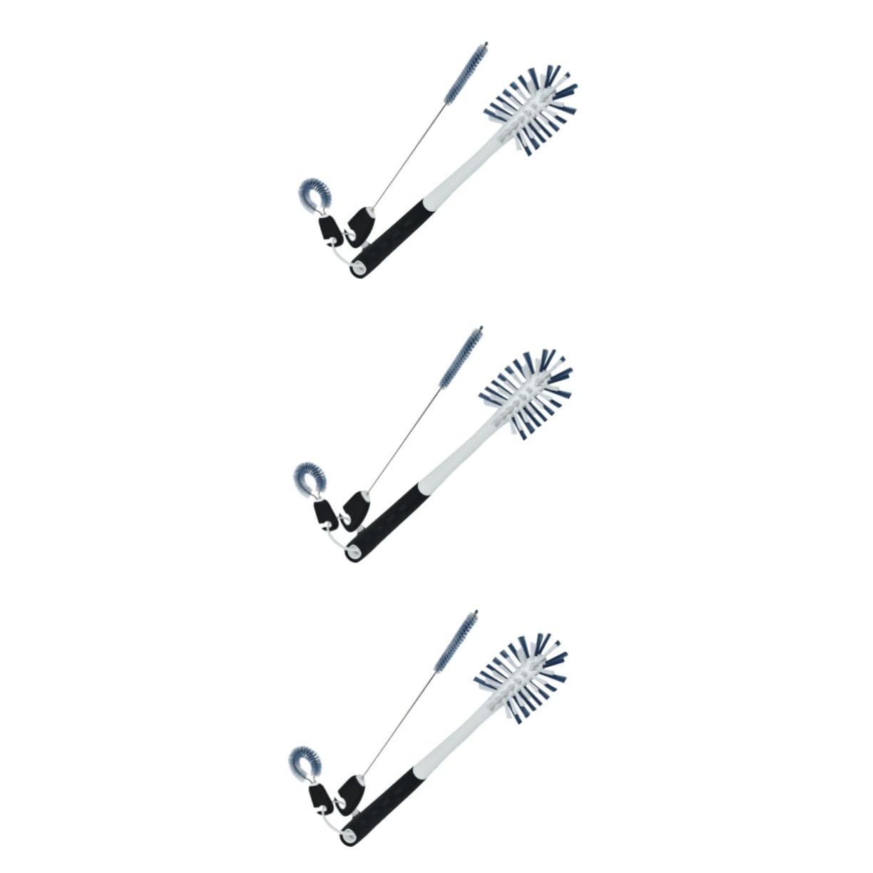 HAPINARY 3pcs Straw Cleaner Test Tube Brush Bottle Brush Tile Brush Gap Brush