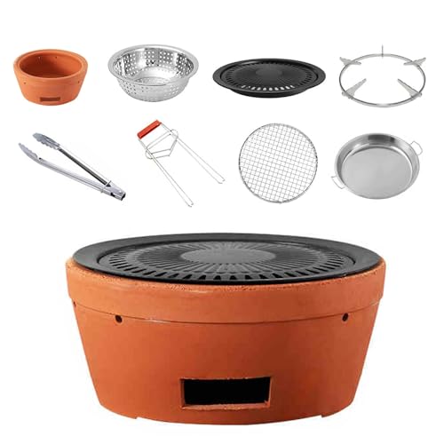Barbecue portable multifonction argile pour cuisson sans brûler
