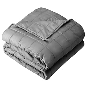 Bare Home Weighted Blanket for Adults and Kids 17lb (60″ x 80″) – All-Natural 100% Cotton – Premium Heavy Blanket Nontoxic Glass Beads (Light Grey, 60″x80″)