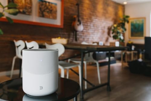 Image of Bluesound Pulse M Omni-Hybrid Wireless Music Streaming Speaker with Bluetooth - White - Compatible with Alexa and Siri