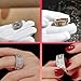 BEIBEINOYA Men's Rotating Gear Ring, 14K Gold Mechanical Ring with Moissanite, Movable Kinetic Jewelry, Unique Men's Gift (White, 10)
