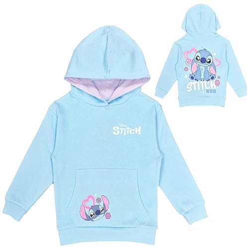 Image of Disney Lilo & Stitch Girls Hoodie Character Hoody (Lilo & Stitch Logo Hoodie, 7-8 Years)