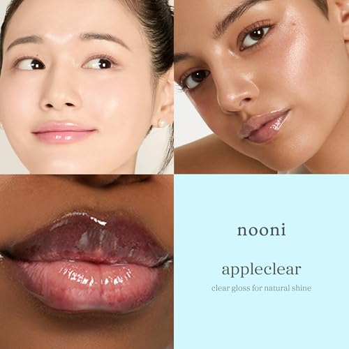Image of NOONI Korean Lip Oil - Appleclear | Long-Lasting, Moisturizing, Plumping, Revitalizing for Dry Lips, Waterproof, No Peel Off, Hydrating Lip Stain, Nourishing Crystal Clear Stocking Stuffers 0.12 FL Oz