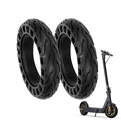 HGTRH Reifen Elektroroller 10x2.125, Roller Reifen Vollgummi Bienenwaben Verschleißfest Anti-Rutsch Explosionssicher Schlauchloser Reifen, Elektro Scooter Solid Tyre 2 STÜCKE Cover