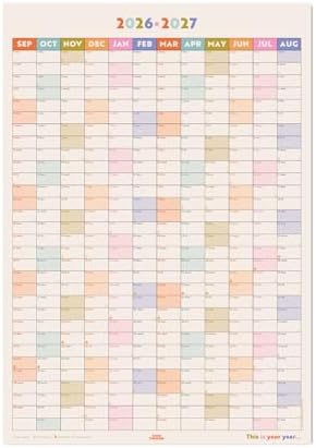 Good Tuesday 2026-2027 Academic Wall Planner, Your Year in Pastels ...
