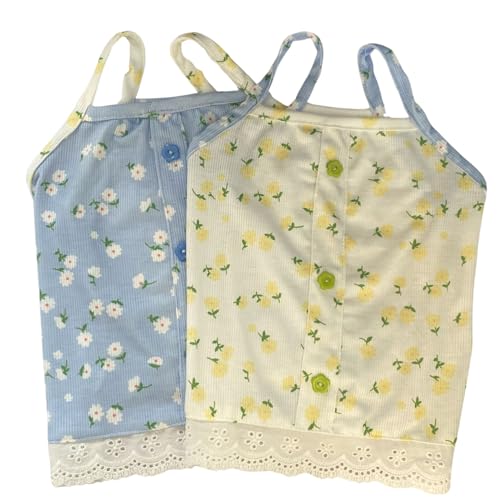 犬用Tシャツ ノースリーブ タンクトップ 子犬用シャツ 柔らかいペット服 スイートハート柄 通気性 夏用 小型子犬用 小型犬・中型犬・猫用 犬用スリングベスト