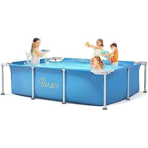 EVAJOY Metal Frame Swimming Pool for Kids Cover