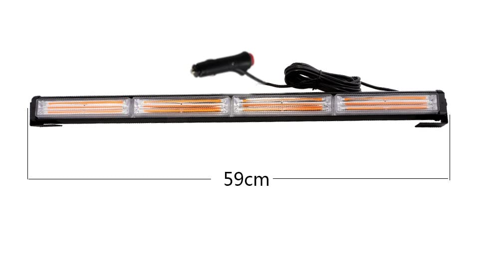 flexzon 60 cm 72 W kolba LED ostrzeżenie awaryjne niebezpieczeństwo lampa stroboskopowa bursztynowa