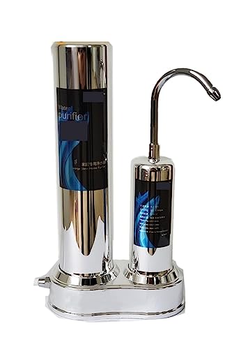 ZKLGS Osmosis Inversa Domestica, Purificador de Agua Potable for encimera de Cocina, máquina purificadora de de Filtro doméstico de carbón Activado de cerámica(Nero)