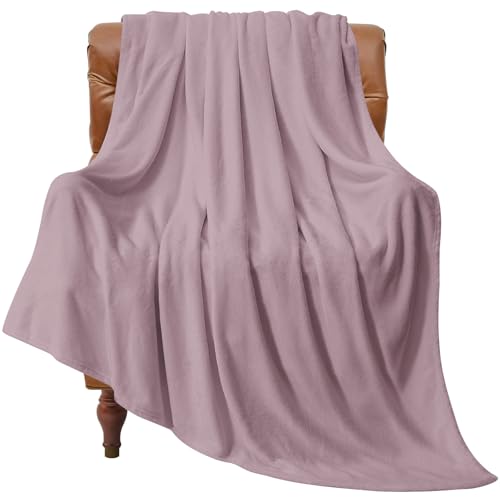 Image of BEDELITE Fleece Blanket Dusky Violet Throw Blankets for Couch & Bed, Luxury Plush Cozy Fuzzy Blanket 50x60 inches, Super Soft Warm Lightweight Throw Blanket for Travel Camping