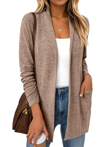 Image of LILLUSORY Cardigan Sweaters for Women Lightweight Cardigans Fall Outfits | Open Front Long Cardigan with Pockets, Business Casual Outfits, Airport Travel Outfits, Teacher Outfits, 2026 Fall Fashion