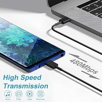 Image of 45W Type C Port Super Adapter USB C Charging Compatible with Sam Sung Galaxy S24 Ultra /S24 /S23 Ultra /S23 Fe /S22 /S21 Fe 5G /M55 /A35 /S8 /S9 Plus /Z Fold /Z Flip 5 /4 /3 /Galaxy Tab, Black (DP172)