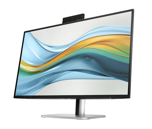 Image of HP Series 5 Pro 527pm 27 inch QHD USB-C Conferencing Monitor (2 Pack) | 5MP Pop-up Webcam, 4x3W Speakers, VESA Mount (100mm), Displayport, HDMI & Dockztorm USB Port Expander, Black /Silver